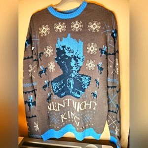 Game of Thrones Men’s Silent Night King Crewneck Ugly Christmas Sweater Size XL